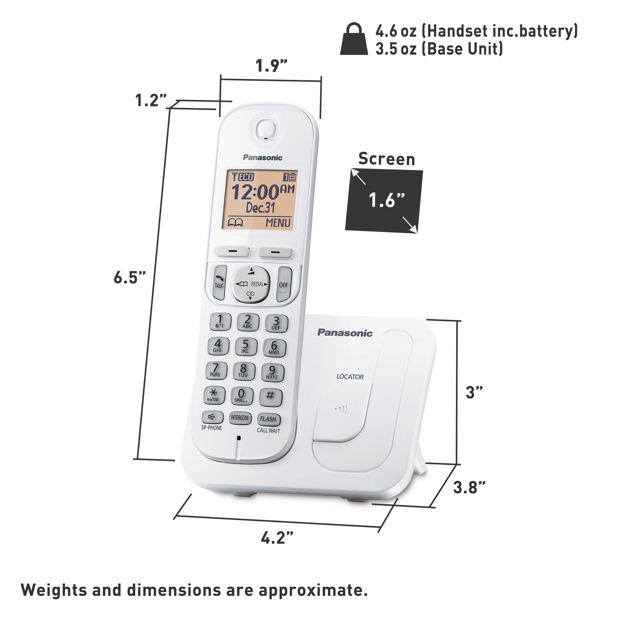 Foto 7 | Teléfono Inalámbrico Panasonic Kx-tgc200w Blanco-Venta Internacional