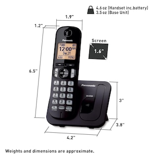 Foto 7 | Teléfono Inalámbrico Panasonic Kx-tgc200b Negro-Venta Internacional