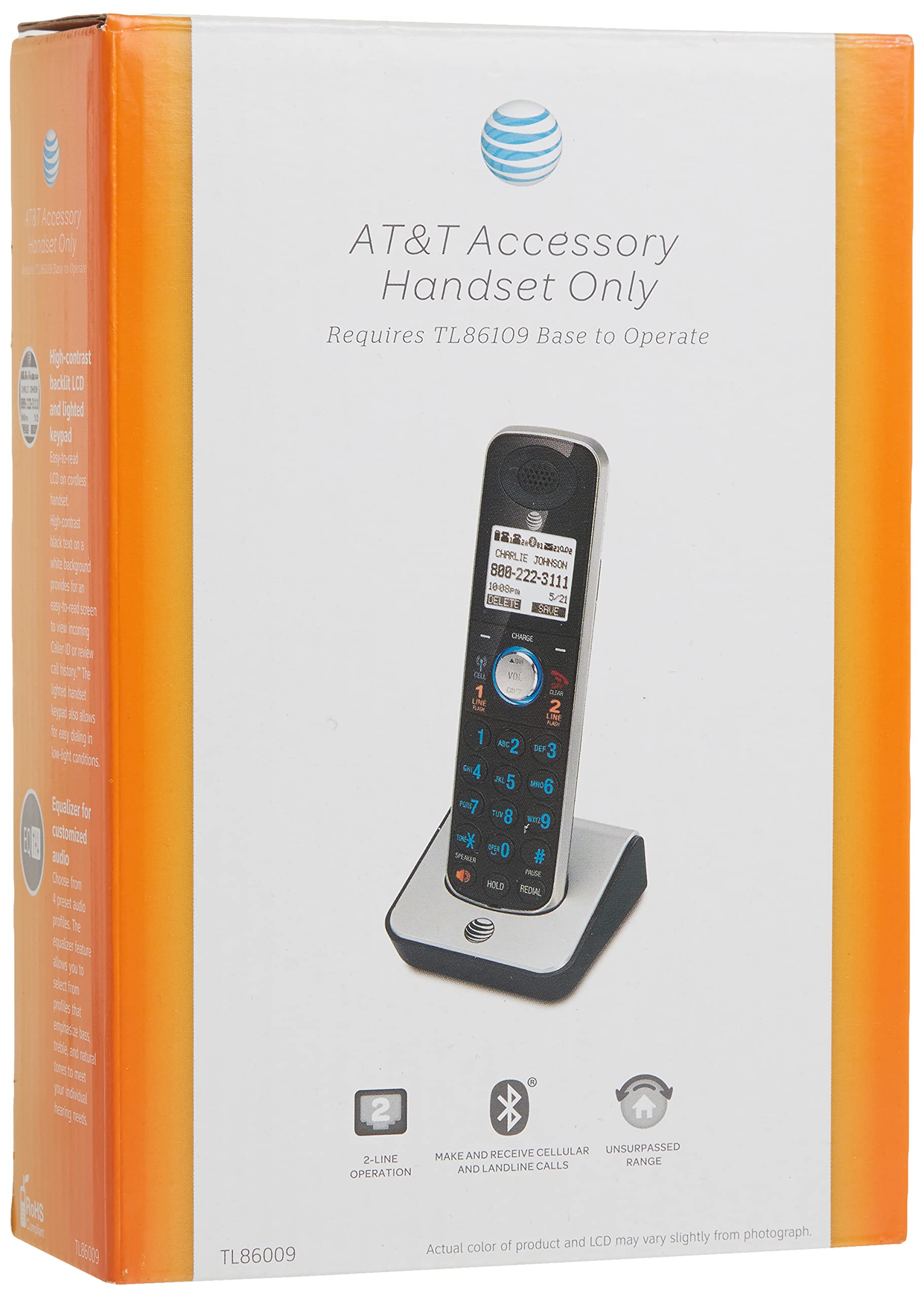 Foto 3 pulgar | Auricular Inalámbrico At&t Tl86009 Negro/plateado Para El Sistema Tl86109 - Venta Internacional.