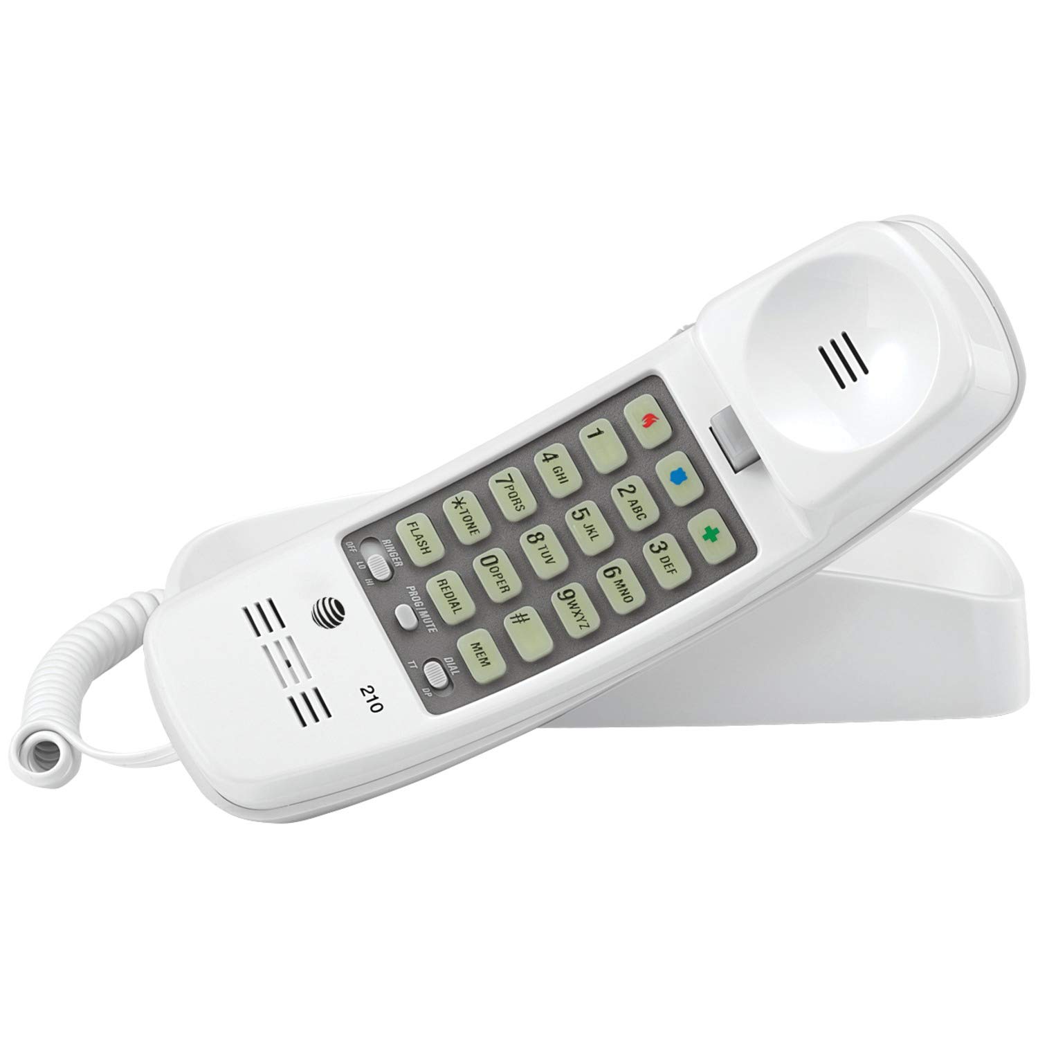 Foto 1 | Teléfono Fijo At&t 210 Trimline Con Cable Y Memoria Para 13 Números - Venta Internacional.