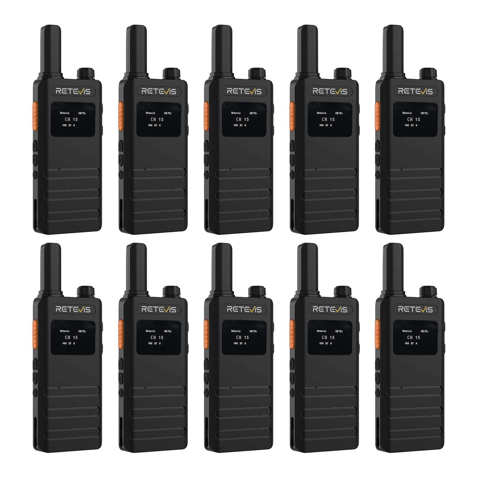 Walkie Talkies Retevis B3s Para Adultos Con Pantalla Lcd, Paquete De 10 - Venta Internacional. $5,366