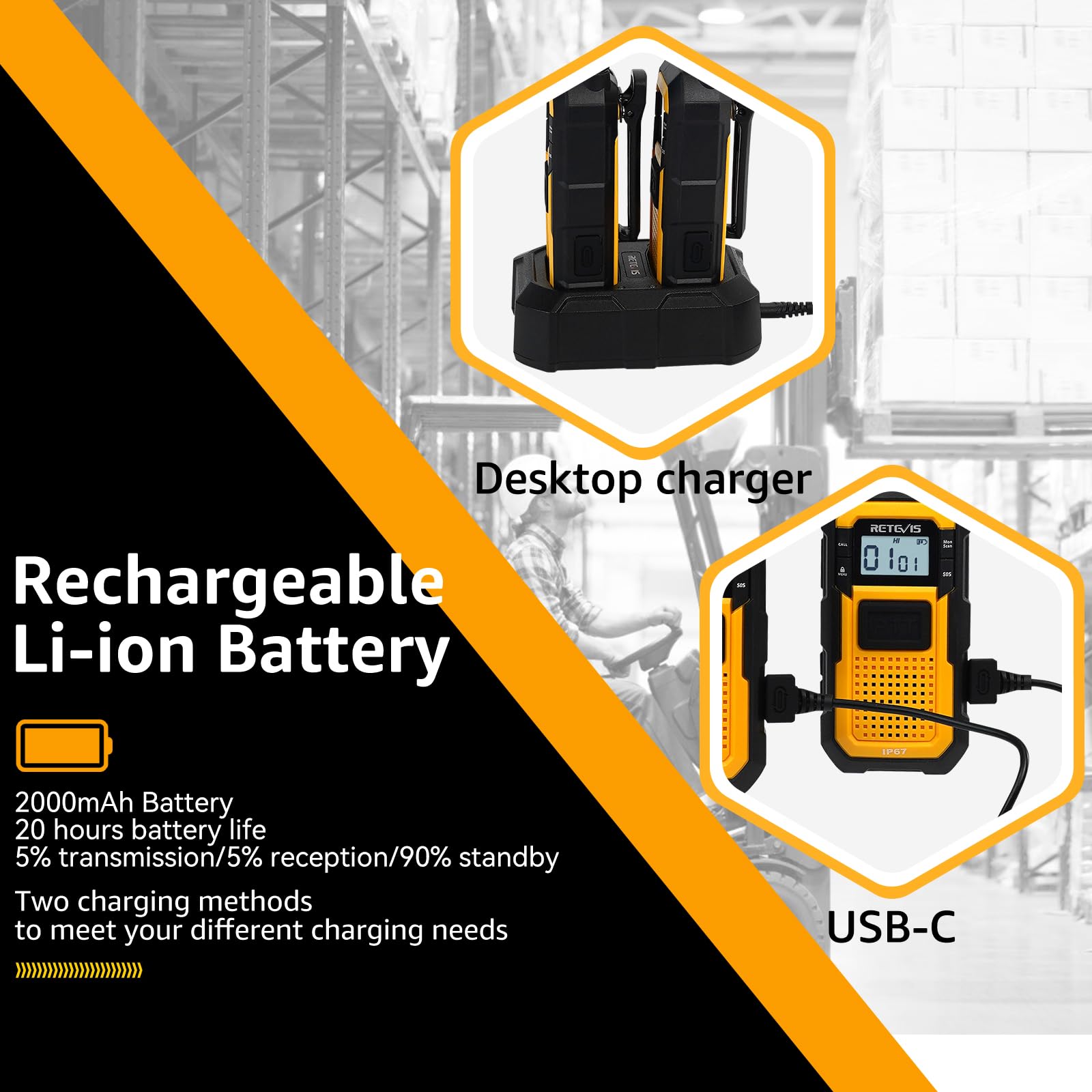 Foto 5 pulgar | Walkie Talkies Retevis Rb48, Resistentes Al Agua, Paquete De 4 Unidades - Venta Internacional.
