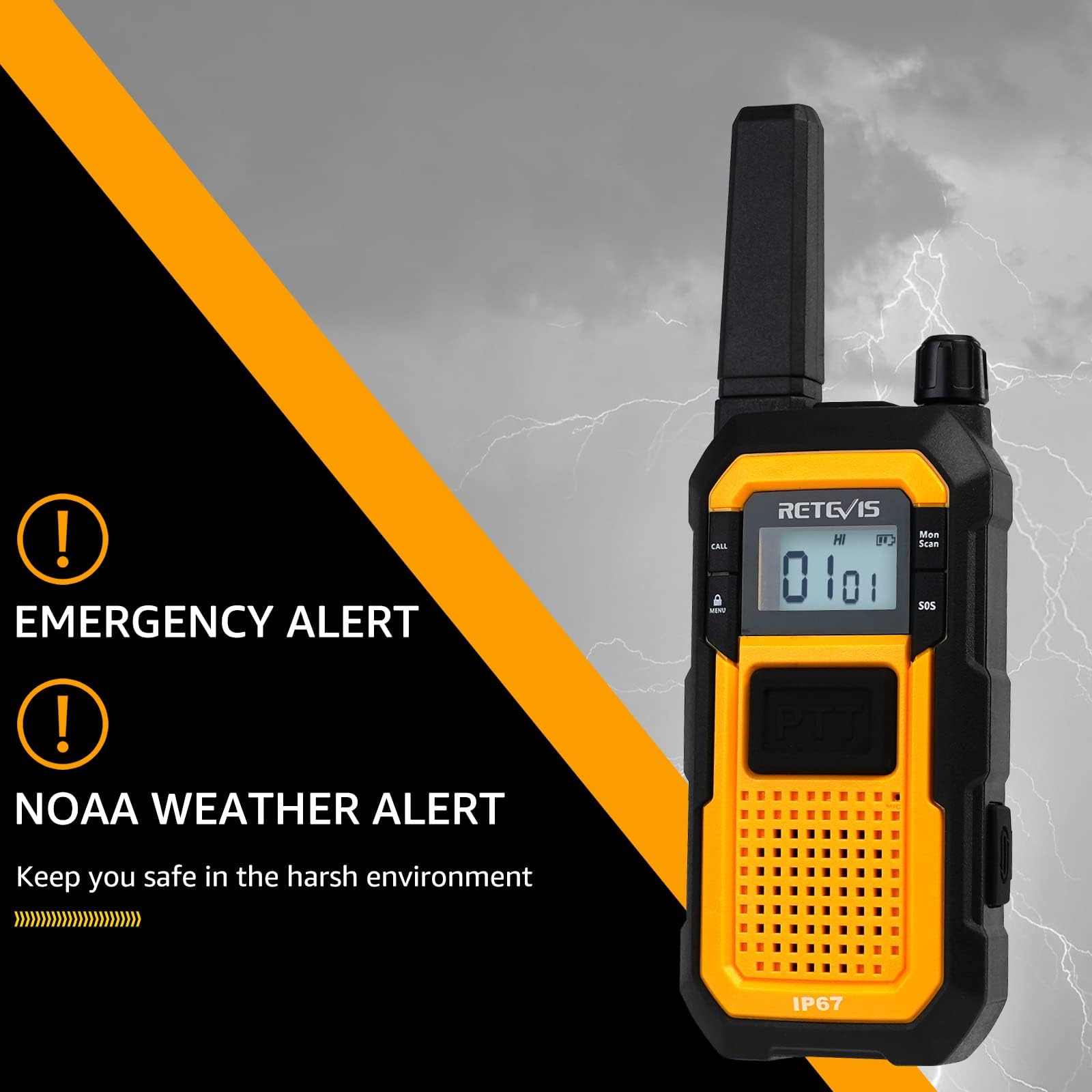 Foto 6 pulgar | Walkie Talkies Retevis Rb48, Resistentes Al Agua, Paquete De 4 Unidades - Venta Internacional.