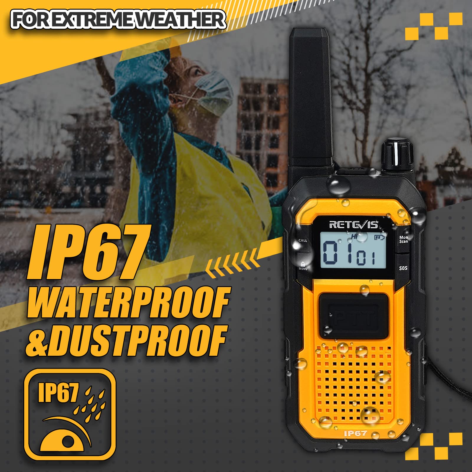 Foto 3 pulgar | Walkie Talkie Retevis Rb48 De Largo Alcance A Prueba De Agua Ip67, Paquete De 6 - Venta Internacional.