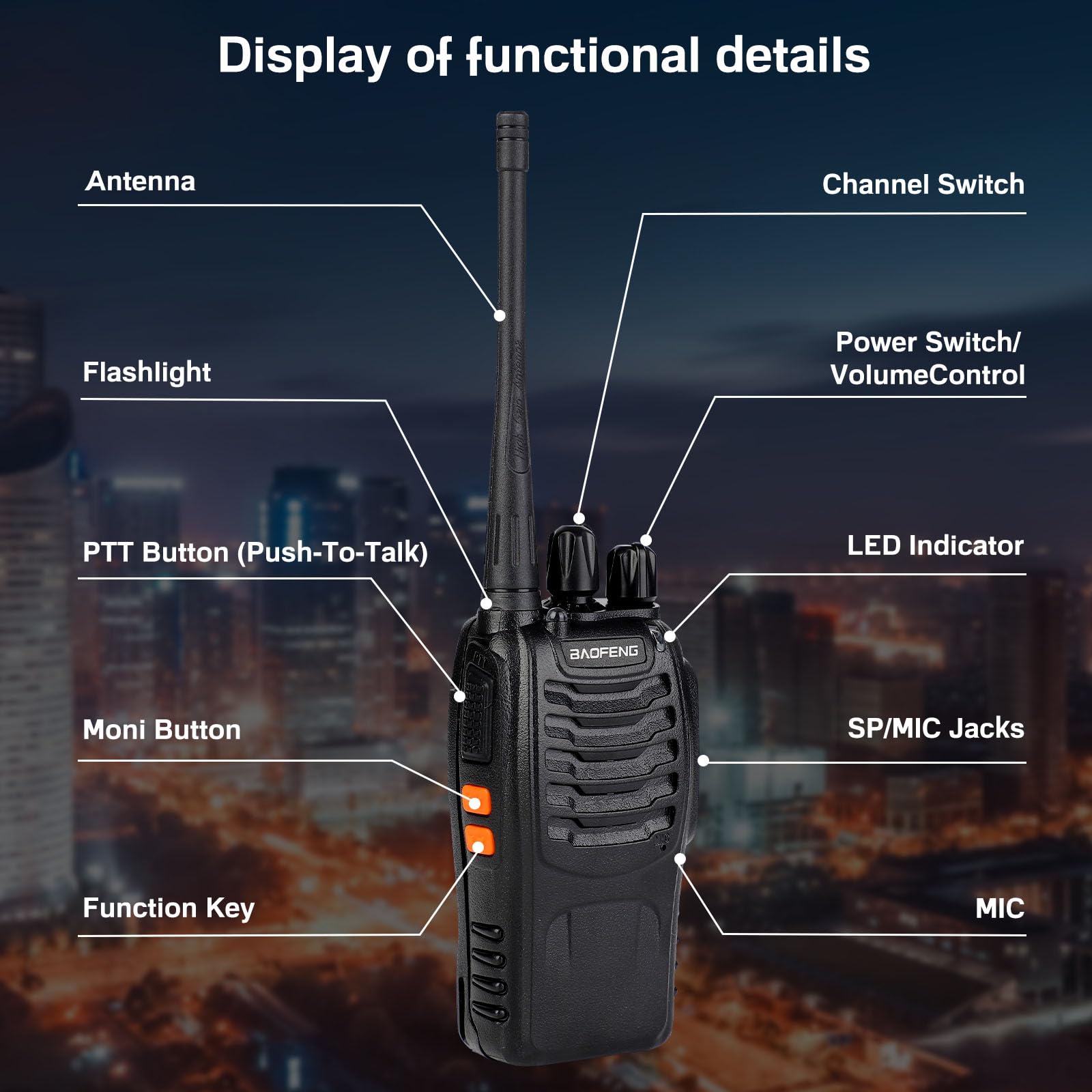 Foto 4 pulgar | Walkie Talkies Baofeng 888s Recargables De Largo Alcance (paquete De 12) - Venta Internacional.