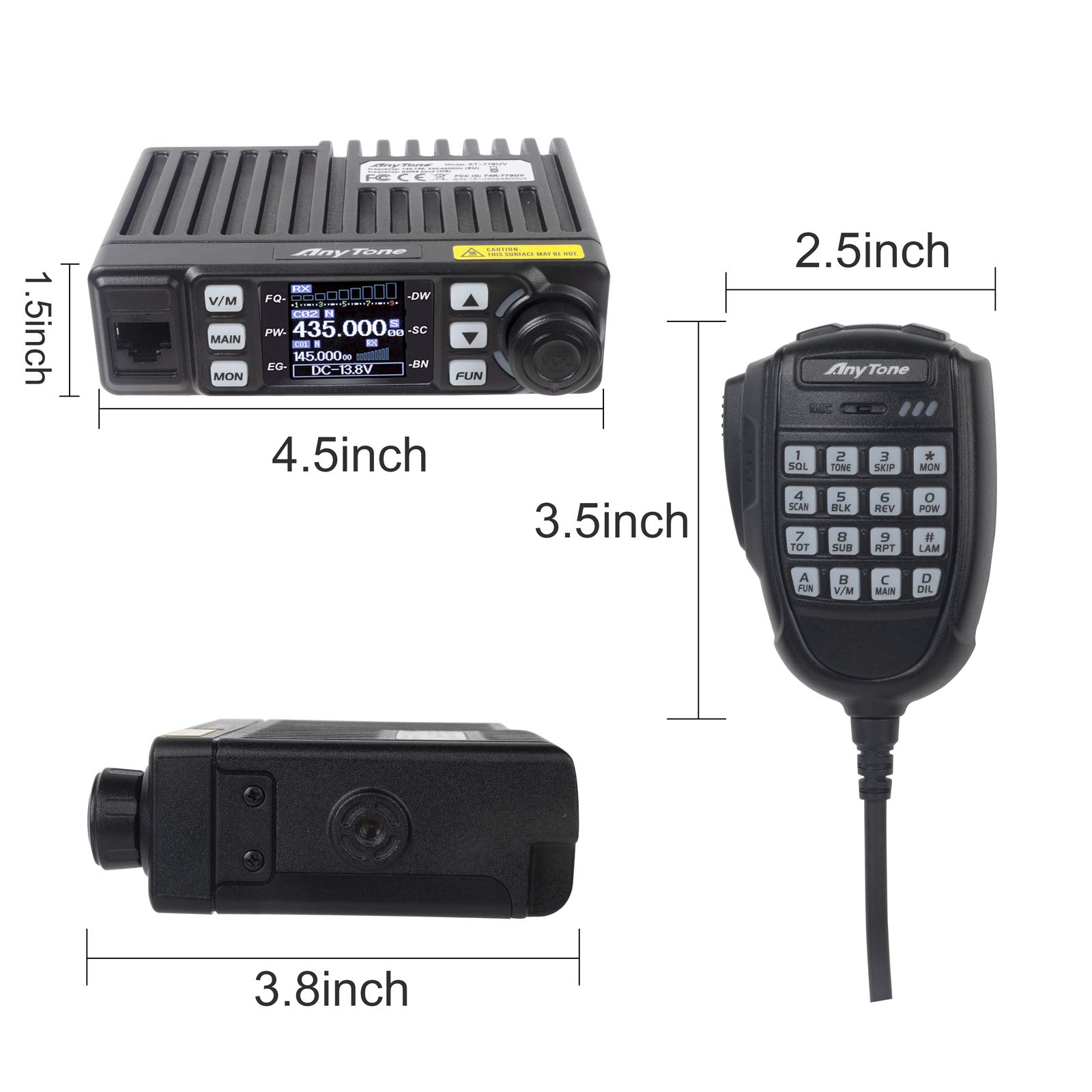Foto 4 pulgar | Transceptor Móvil De Radio Anytone At-779uv Vhf/uhf Para Coche - Venta Internacional.