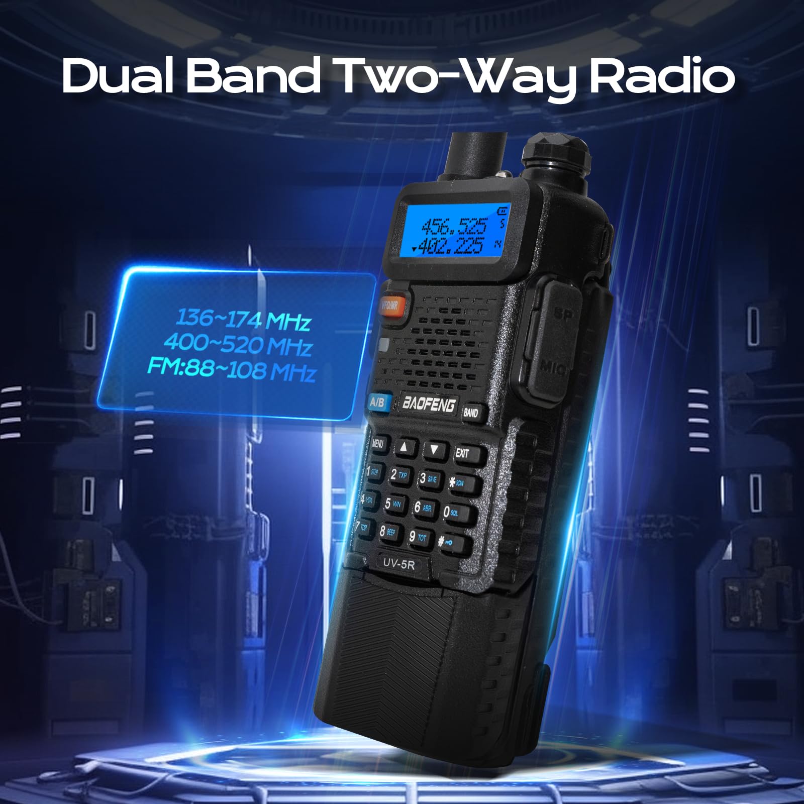 Foto 3 | Ham Radio Baofeng Uv-5r  Portátil  8 W  Largo Alcance  3800 Mah  Paquete De 2 Unidades - Venta Internacional.