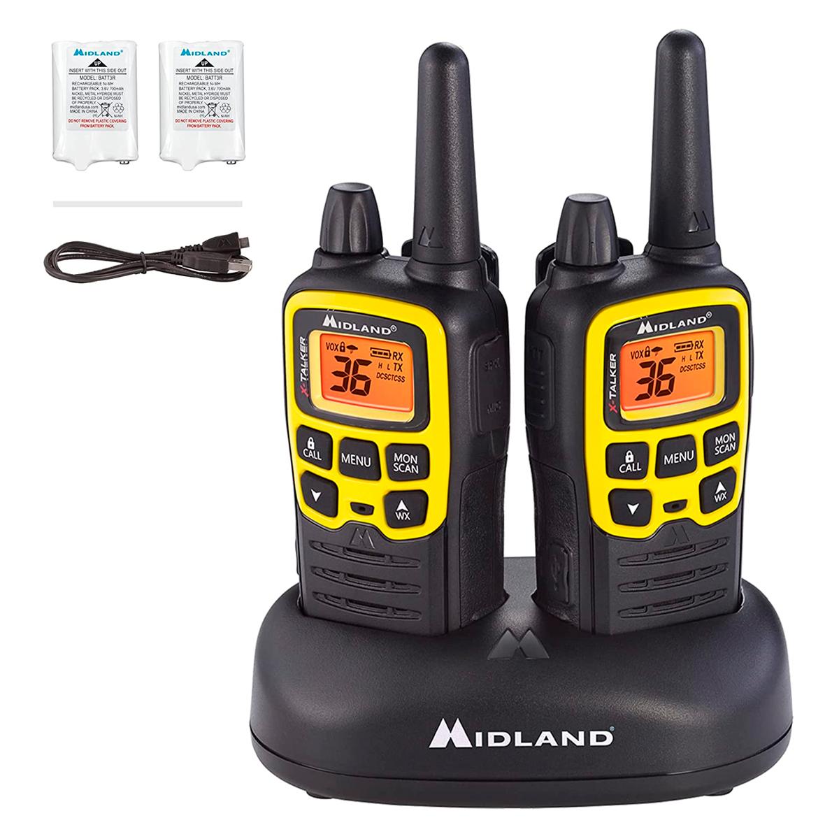 Foto 1 | Radio Midland color Negro de Dos Vías con Base de Carga 36 Canales 32 Millas  2 Piezas