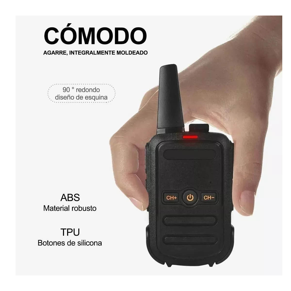 Foto 3 pulgar | Radios Walkie Talkie Recargable Altavoces con Micrófono Eo Safe Imports Esi-3815 color Negro