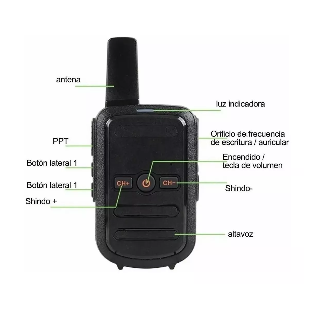 Foto 4 | Radios Walkie Talkie Eo Safe Imports ESI-4861 color Negro 2 Piezas