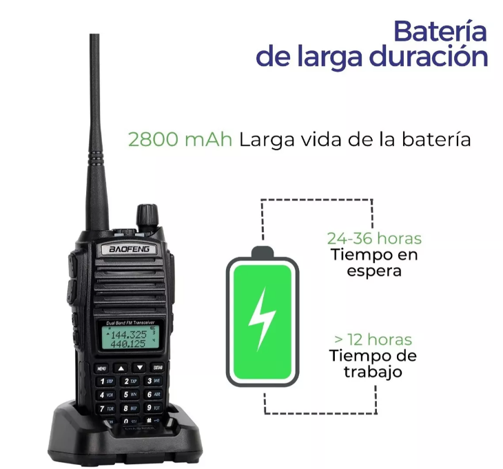 Foto 4 pulgar | Radio Baofeng Uv-82 Uhf Manos Libres Walkie-talkie 10km M39-c