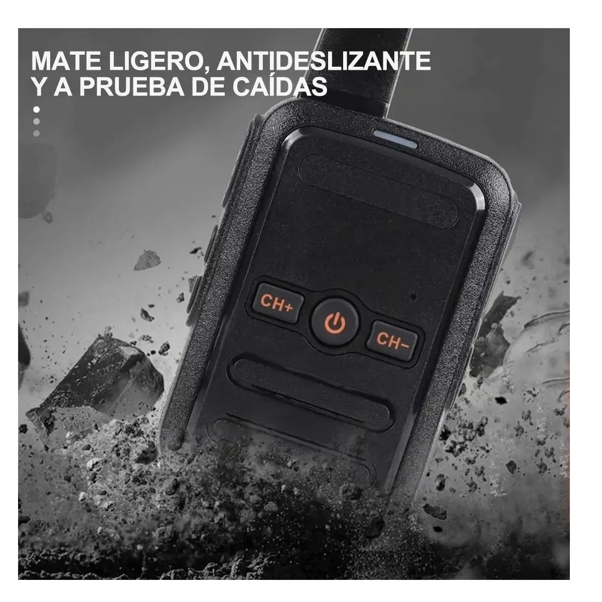 Foto 3 | Radio Walkie Talkie Recargable Eo Safe Imports Esi-6457 Altavoces con Micrófono Negro 2 Piezas