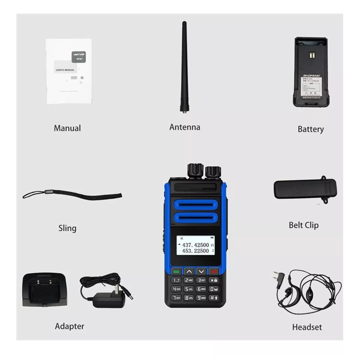 Foto 2 | Walkie Talkies Eo Safe Imports ESI-10955 Multicolor Baofeng 10w H7 UHF VHF con Auricular