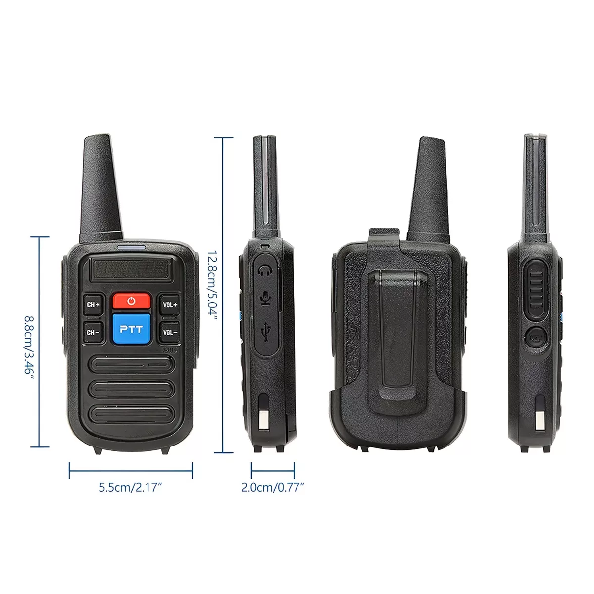 Foto 3 | Par Radios Intercomunicador Inalámbrico Recargable De 2 Piezas Eo Safe Imports Esi-10948 Negro