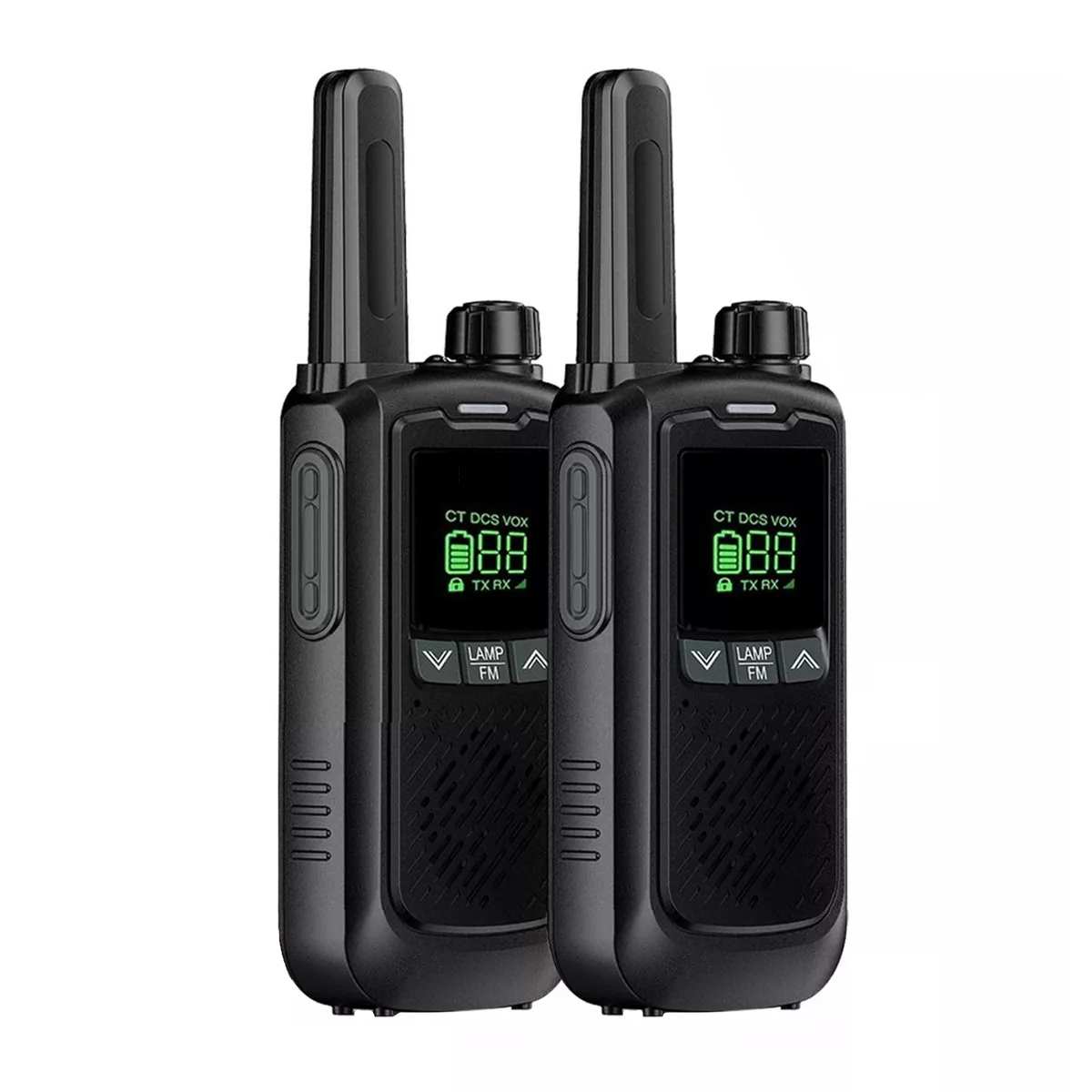 Par 2 Radios Walkie Talkie 16 Canales Portátil Recargable Eo Safe Imports Esi-10947 Negro