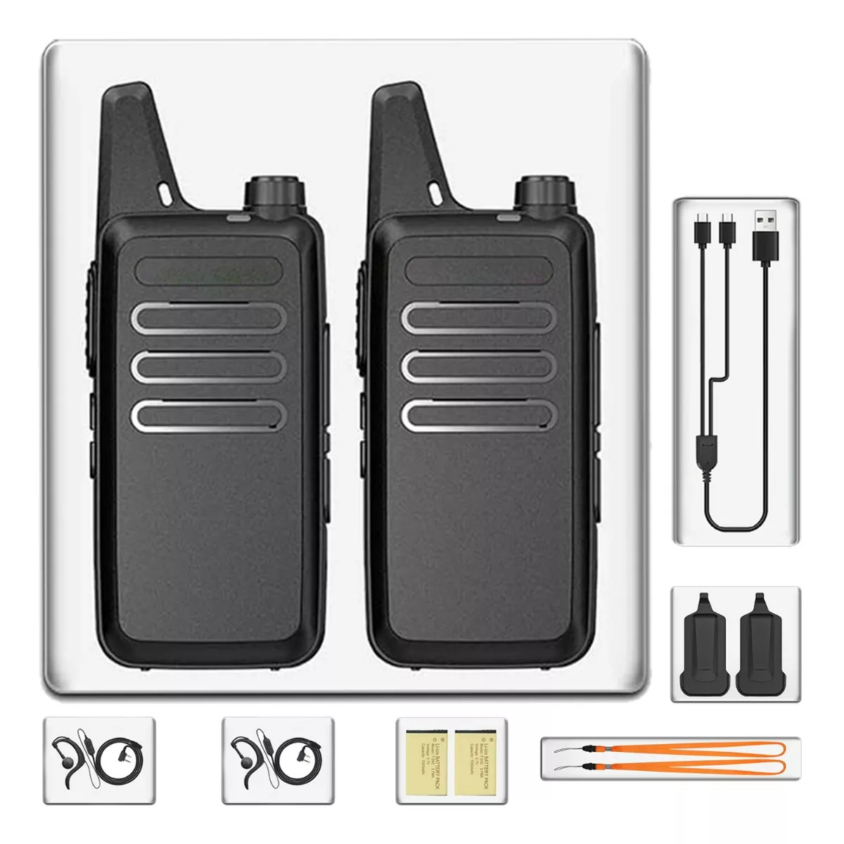 Foto 2 pulgar | Radios Walkie Talkies Usb Recargable 2 Pzas  Eo Safe Imports Esi-13071 Negro