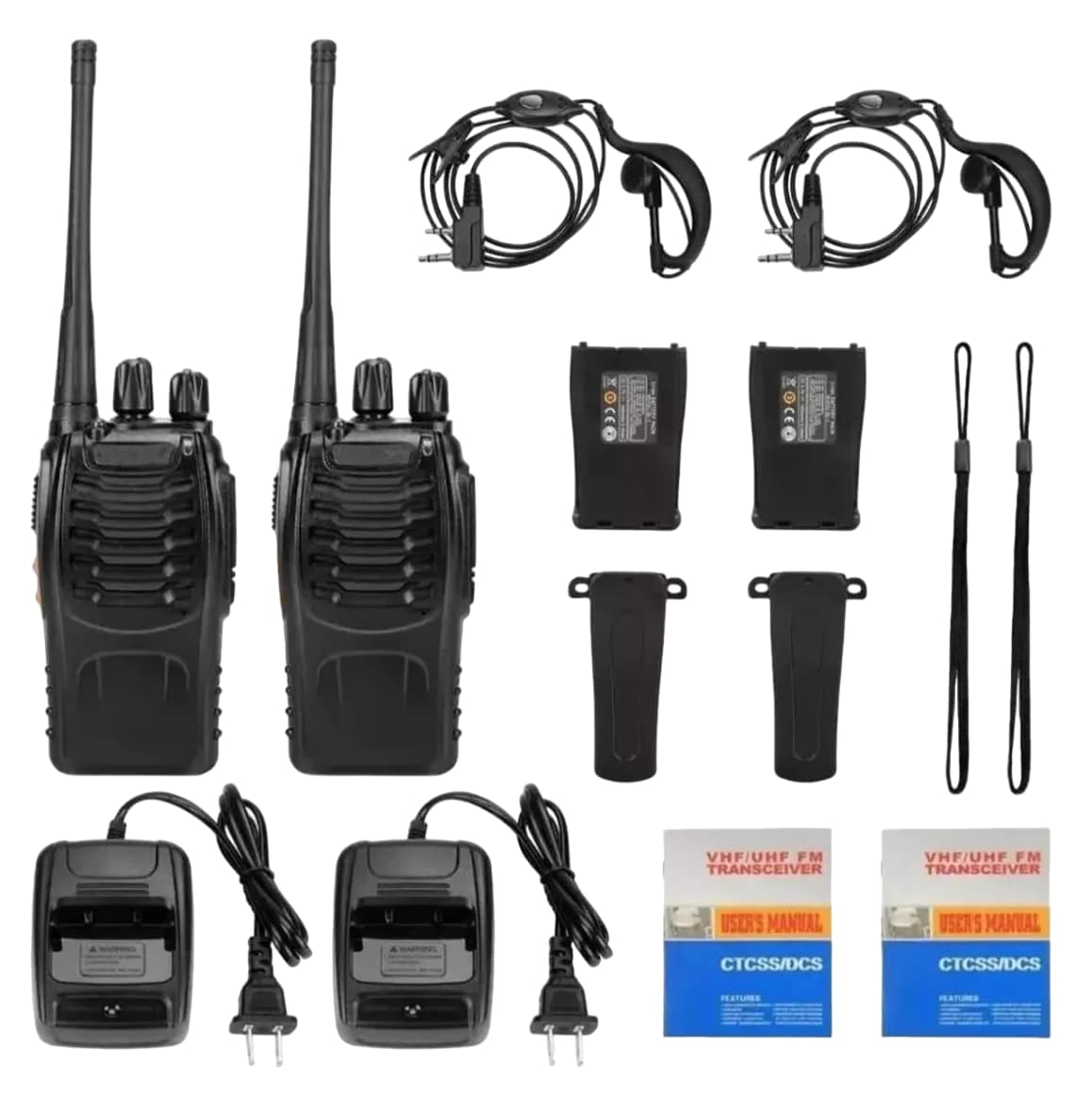 Radio Walkie Talkie Comunicador Bf-888s 2 Pack Portatiles Negro $779