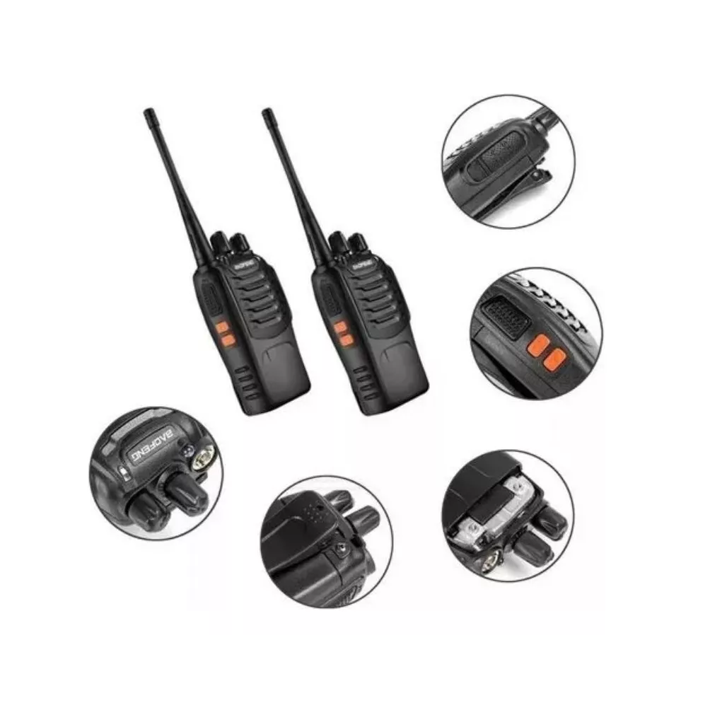 Foto 5 pulgar | Radio Walkie Talkie Comunicador Bf-888s 2 Pack Portatiles Negro