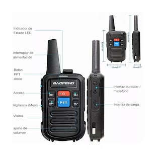 Foto 2 | 2 Radios Walkie Talkie Usb Recargable 99 Canales Mini 5km Eo Safe Imports Esi-15233 Negro