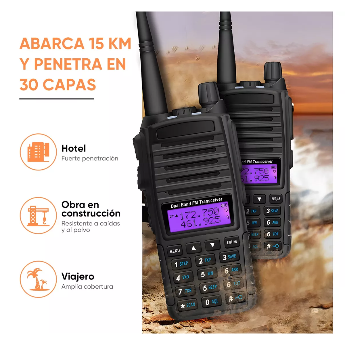 Foto 3 pulgar | 5 Pcs Radios Walkie Talkie Recargable, Con Manos Libres Eo Safe Imports Esi-16158 Negro