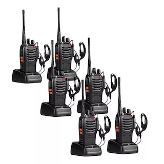 Foto 1 | Kit De 6 Radios Walkie-talkies Uhf Manos Libres Eo Safe Imports Esi-16156 Negro