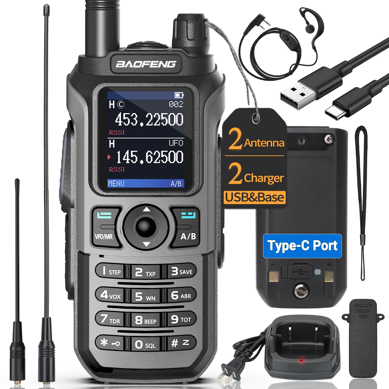 Walkie Talkie Baofeng Uv-21r De Doble Banda De Largo Alcance, 5 Km - Venta Internacional.
