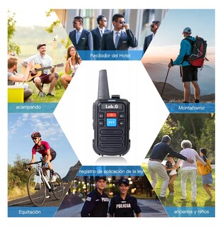 Foto 2 | Radios Walkie Lab.g Recargables Usb Baofeng Bf-c50 - 2 Piezas Negro