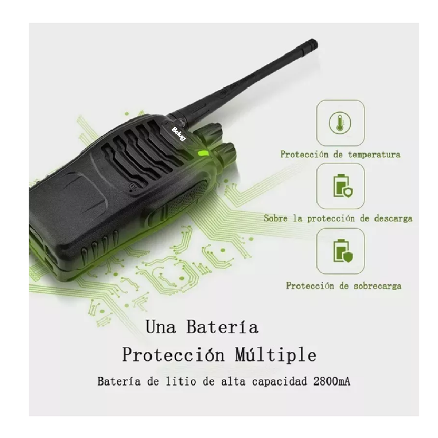 Foto 4 pulgar | Radios Belug Walkie Talkies Bf-888s Kit 2 Pc Manos Libres, Negros