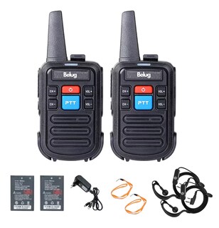 Foto 1 | Radios Walkie Recargables Usb Belug - 2 Piezas Negro