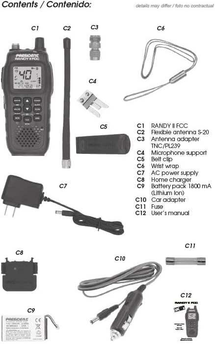 Foto 5 pulgar | Pantalla Lcd Portátil O Móvil Cb Radio President Randyii De 7 Colores - Venta Internacional.
