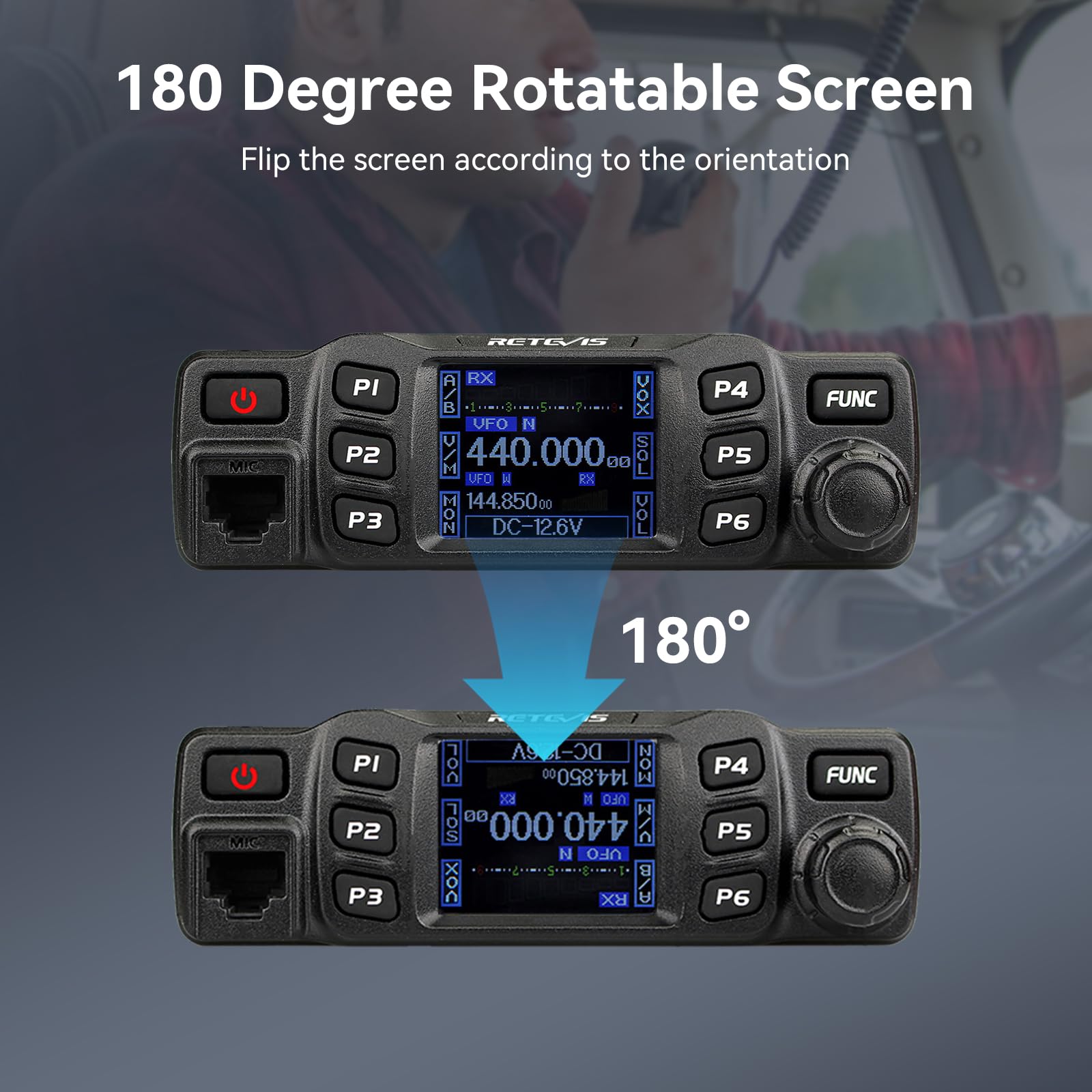Foto 4 | Radio Radioaficionado Móvil Retevis Rt95 De Doble Banda Con Altavoz Doble - Venta Internacional.
