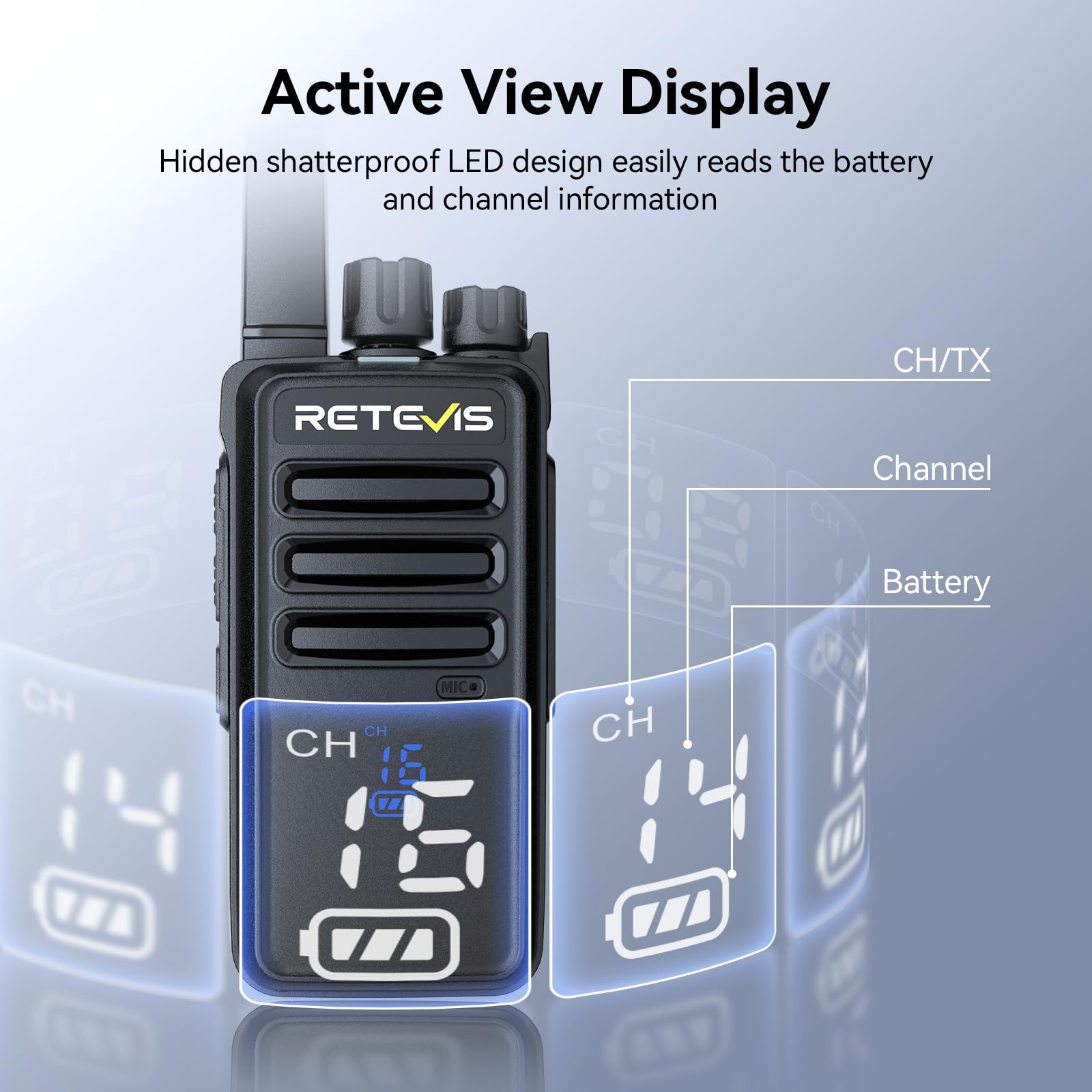 Foto 2 | Radio Bidireccional Retevis Rt68h, Walkie Talkies De Largo Alcance, Paquete De 10 - Venta Internacional.