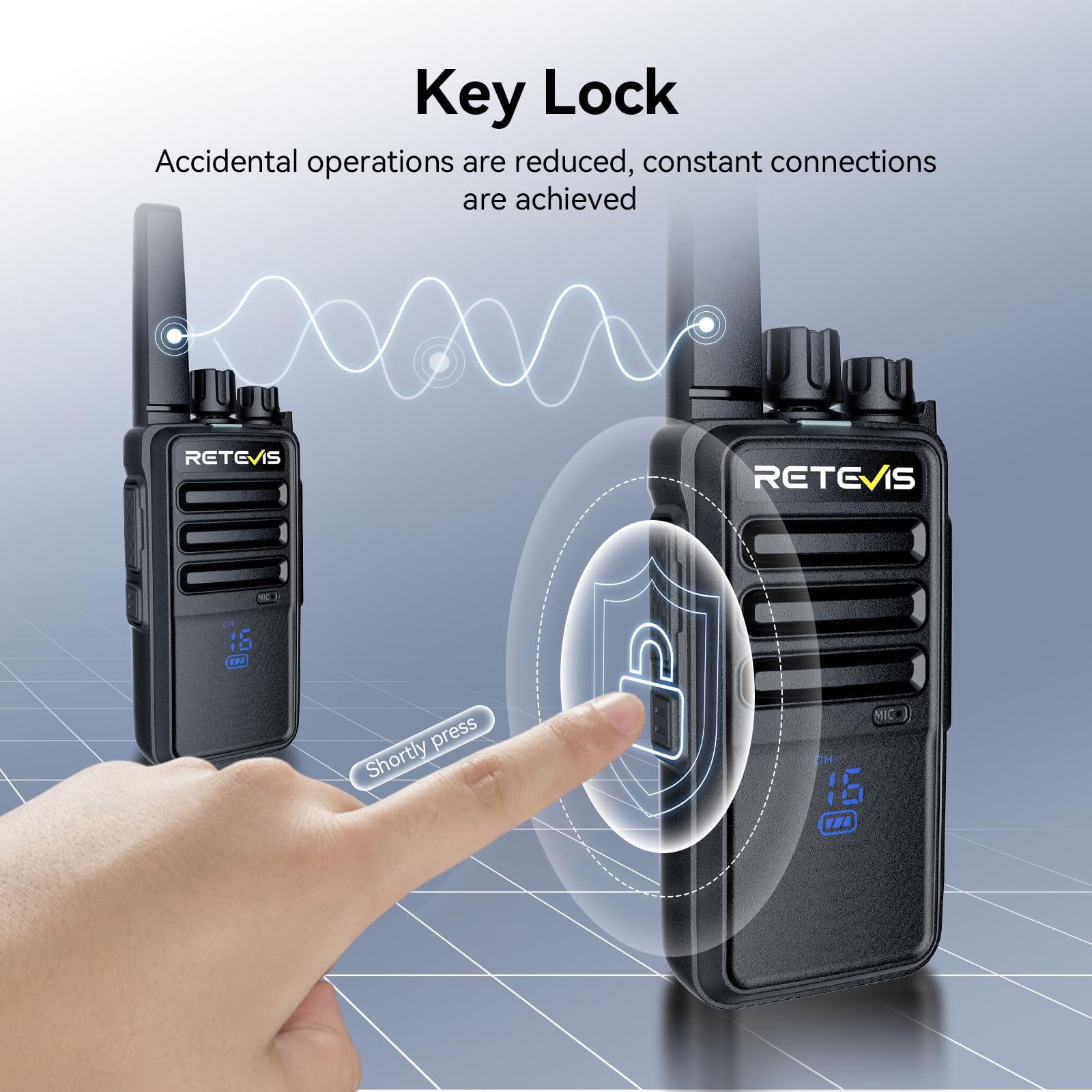 Foto 5 pulgar | Radio Bidireccional Retevis Rt68h, Walkie Talkies De Largo Alcance, Paquete De 10 - Venta Internacional.