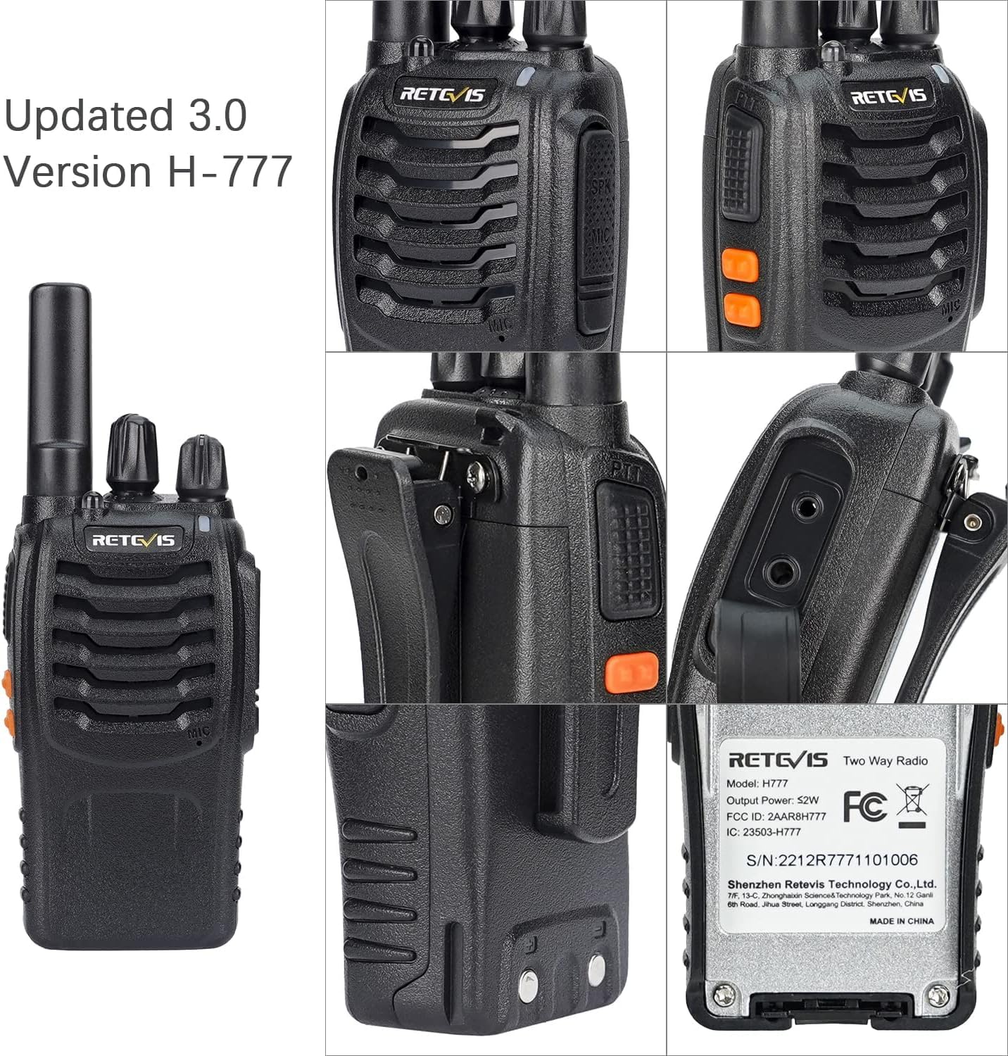 Foto 6 pulgar | Radios Walkie Talkies Retevis H-777 De 2 Vías Con Auricular (paquete De 10) - Venta Internacional.
