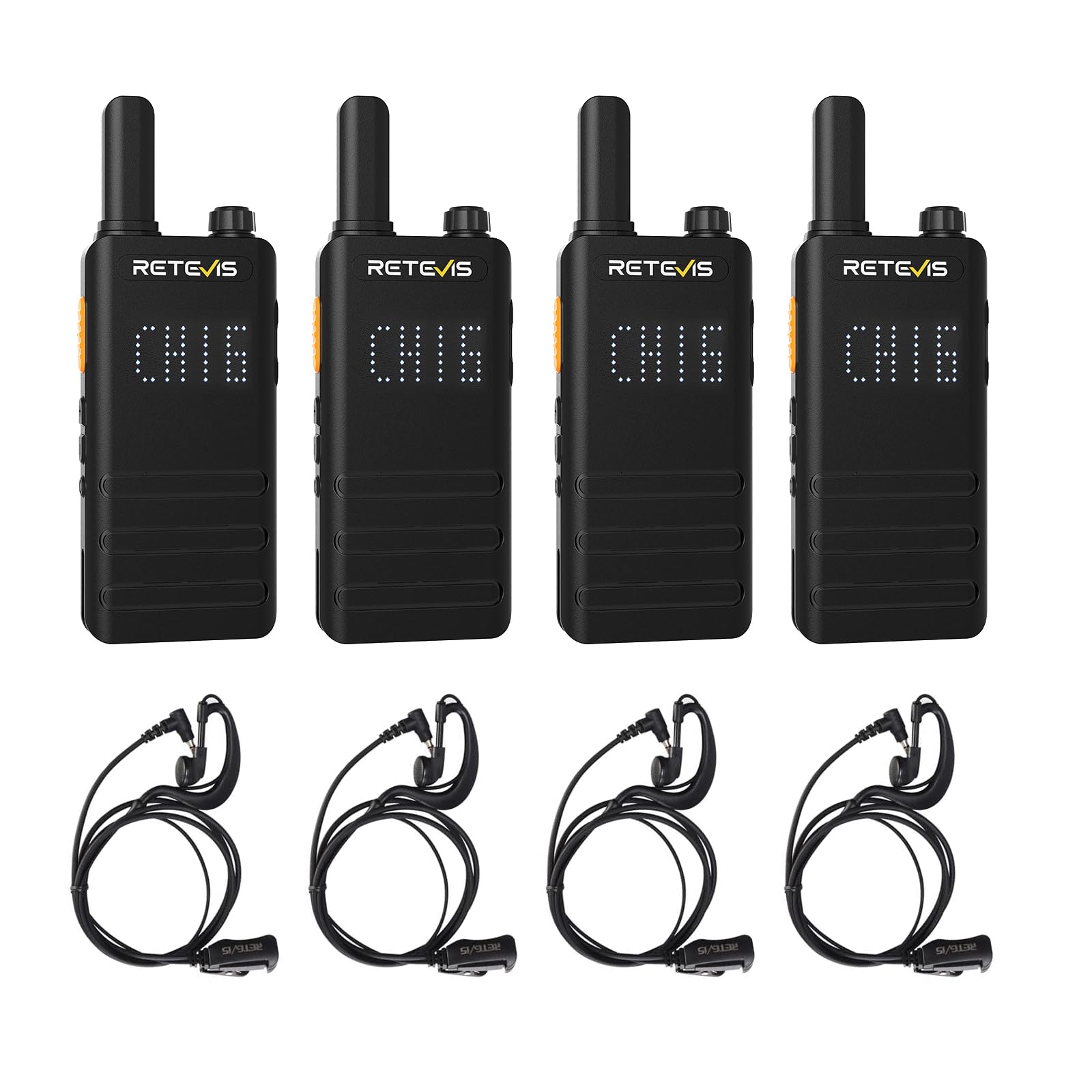 Walkie Talkies Retevis B3h Rt22 (3.0), Paquete De 4 Con Accesorios - Venta Internacional. $2,408