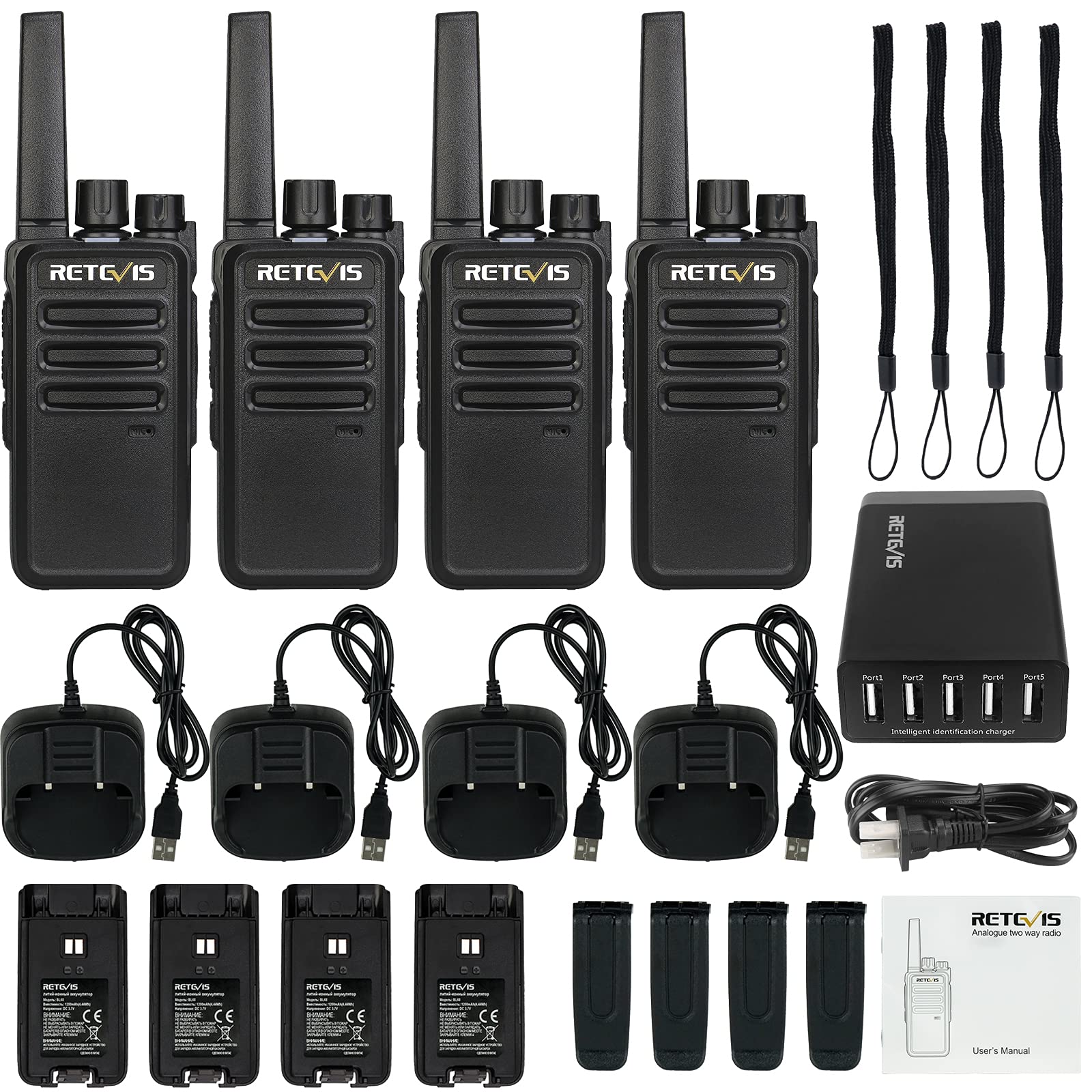 Foto 8 pulgar | Radios Bidireccionales Retevis Rt68 Recargables De Largo Alcance (paquete De 4) - Venta Internacional.