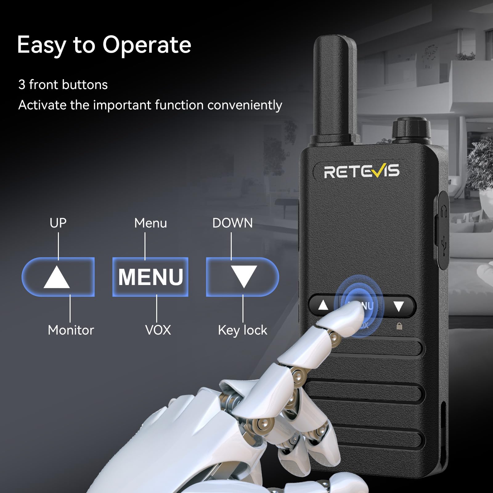 Foto 6 | Walkie Talkie Retevis B3b Con Micrófono Y Cargador De 6 Vías, Paquete De 6 - Venta Internacional.