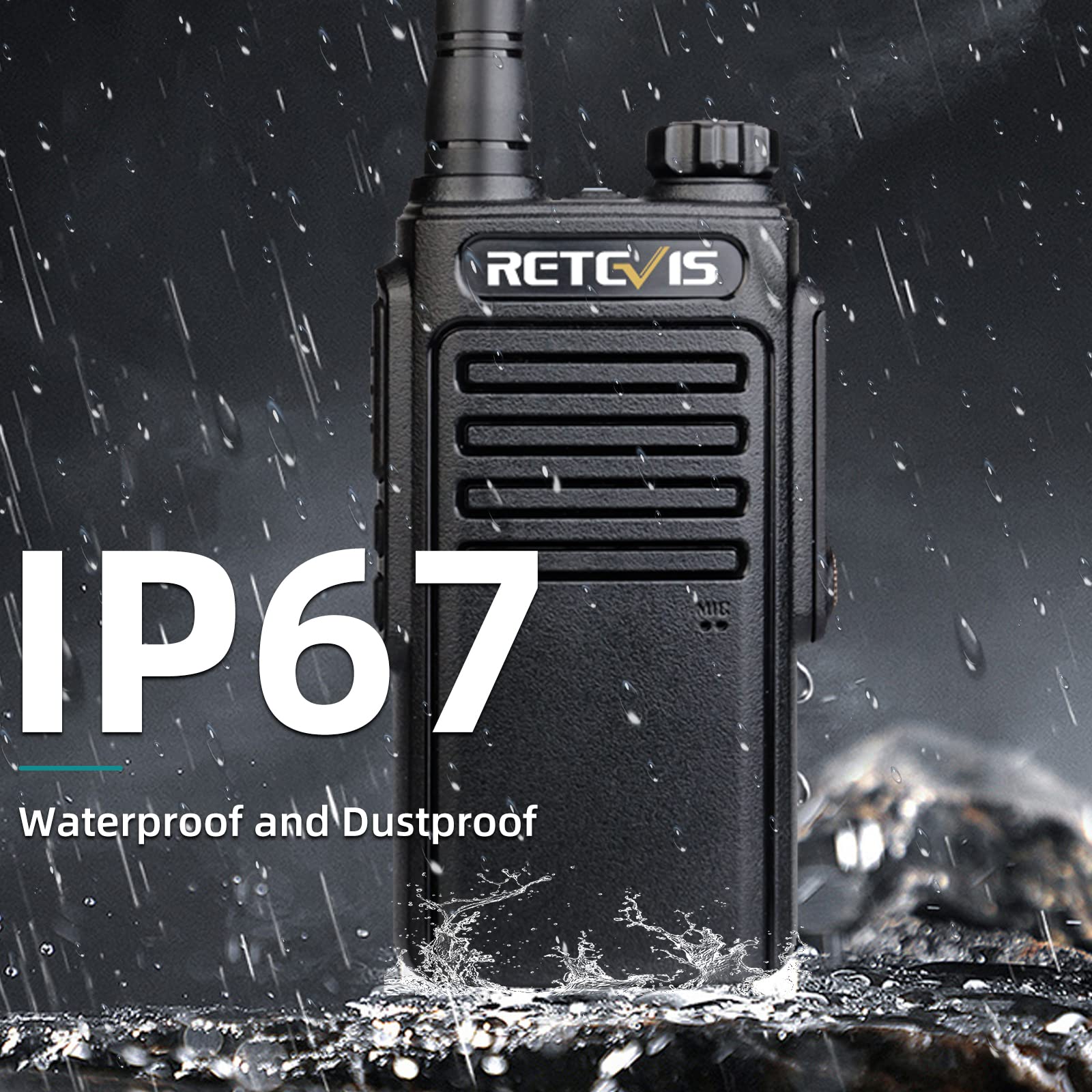 Foto 4 pulgar | Radio Bidireccional Retevis Rt47 Impermeable Con Micrófono Ip67, Paquete De 4 Unidades - Venta Internacional.