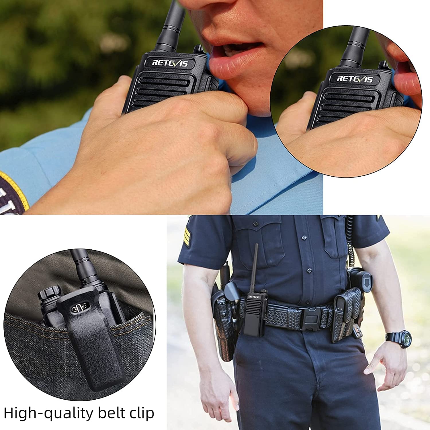 Foto 6 | Radio Bidireccional Retevis Rt47 Impermeable Con Micrófono Ip67, Paquete De 4 Unidades - Venta Internacional.