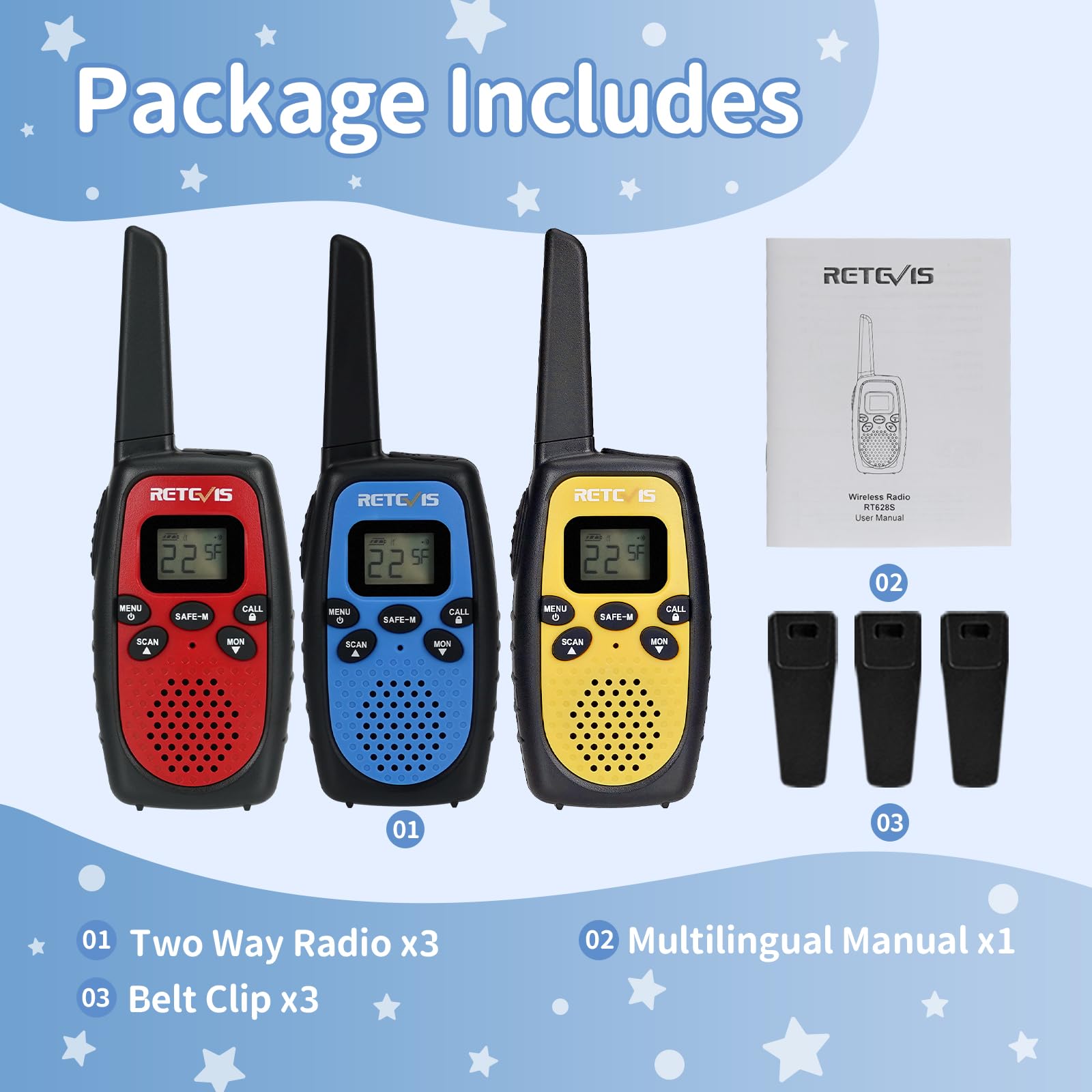 Foto 7 | Walkie Talkies Retevis Rt628s, Radio Bidireccional De Largo Alcance, 3 Unidades - Venta Internacional.