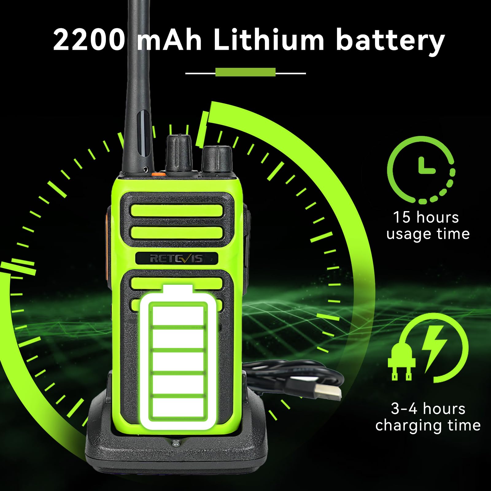 Foto 4 pulgar | Radios Bidireccionales Retevis Rb17a De Largo Alcance Con Batería De 2200 Mah - Venta Internacional.