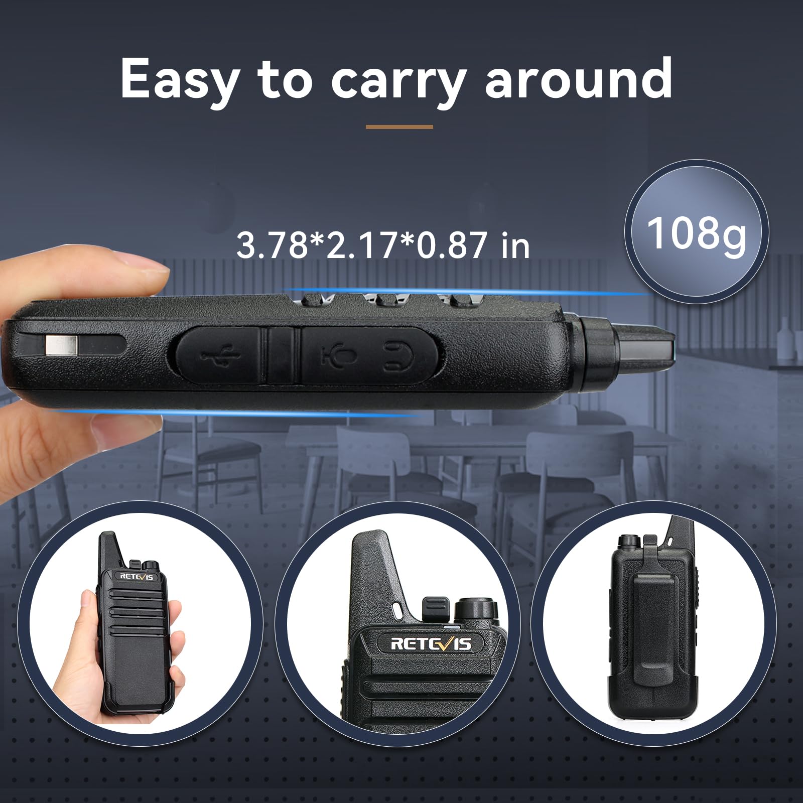 Foto 2 | Walkie Talkies Retevis Rt22 Recargables De Largo Alcance, Paquete De 10 - Venta Internacional.