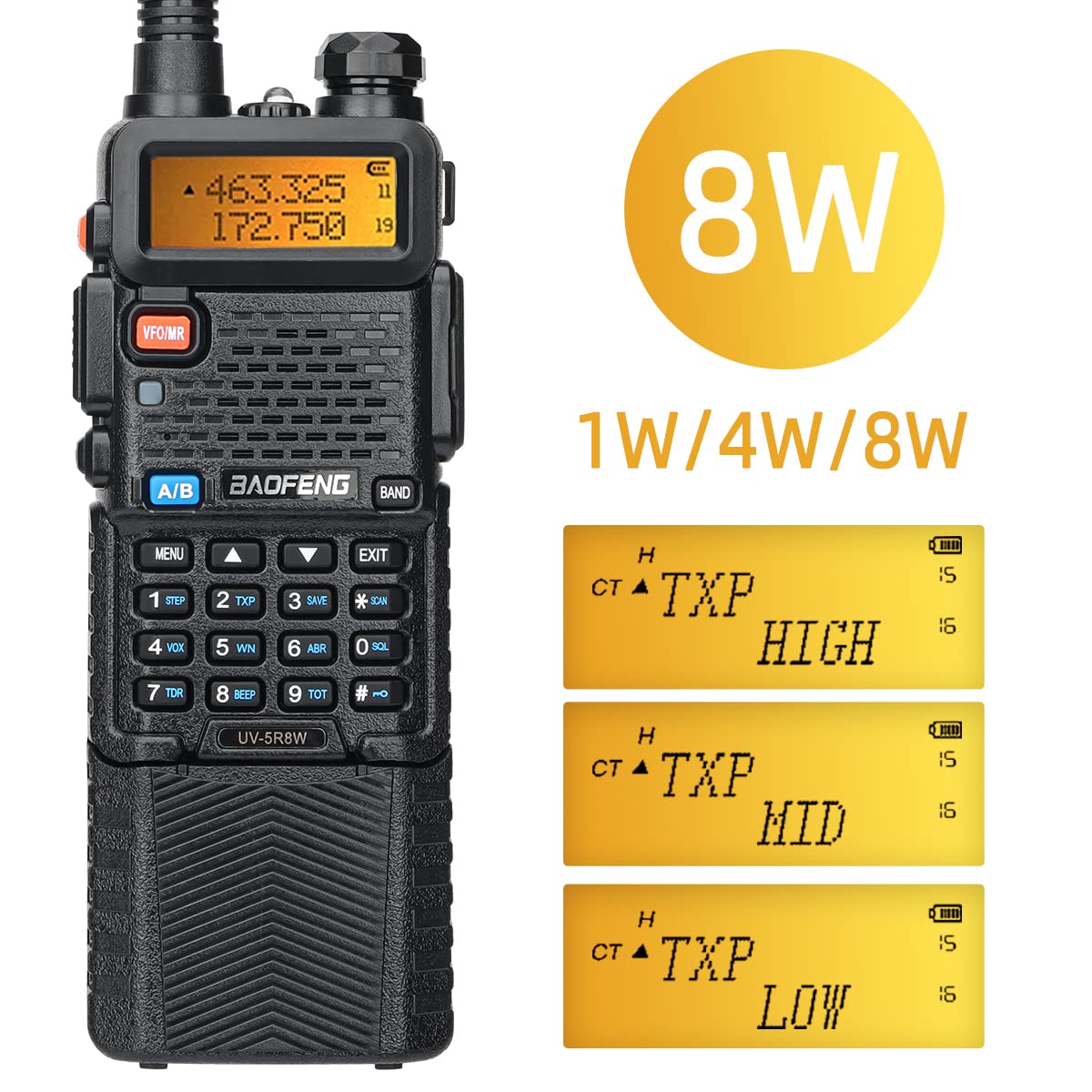 Foto 2 | Walkie Talkies Baofeng Uv-5r, 8 W, Largo Alcance, 3800 Mah, Paquete De 2 - Venta Internacional.