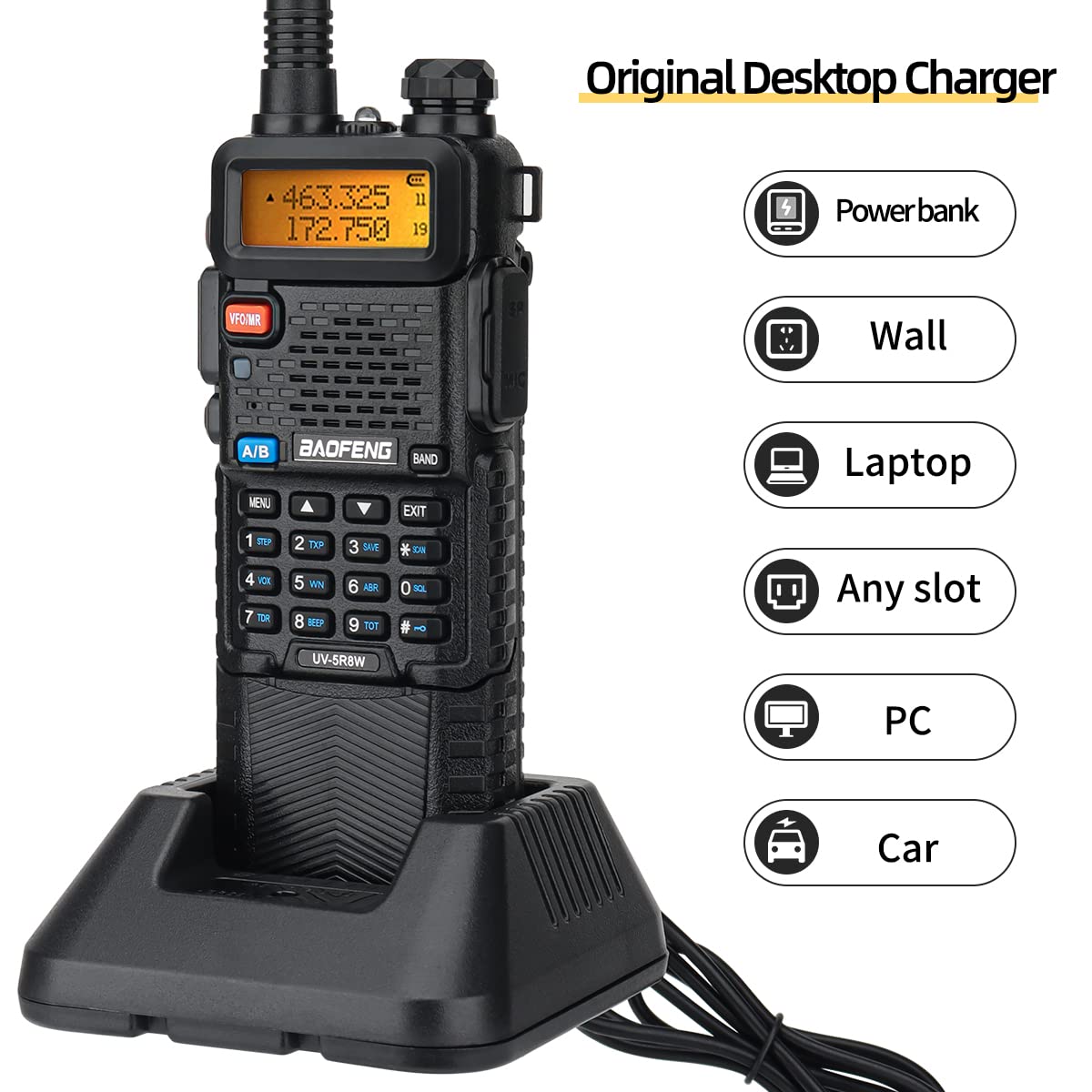 Foto 7 pulgar | Walkie Talkies Baofeng Uv-5r, 8 W, Largo Alcance, 3800 Mah, Paquete De 2 - Venta Internacional.