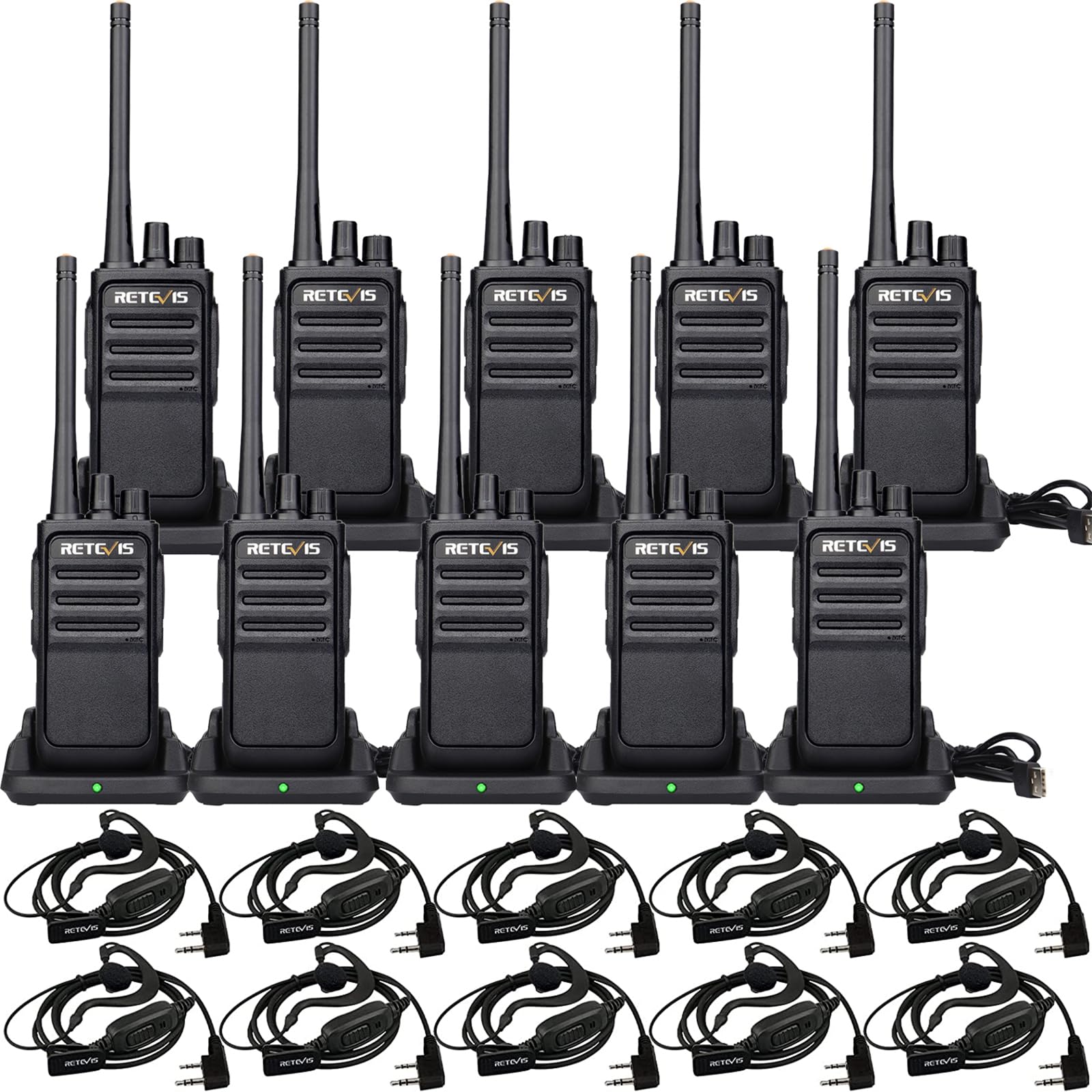 Foto 2 pulgar | Walkie Talkies Retevis Rt17 Recargables De Largo Alcance (paquete De 10) - Venta Internacional.