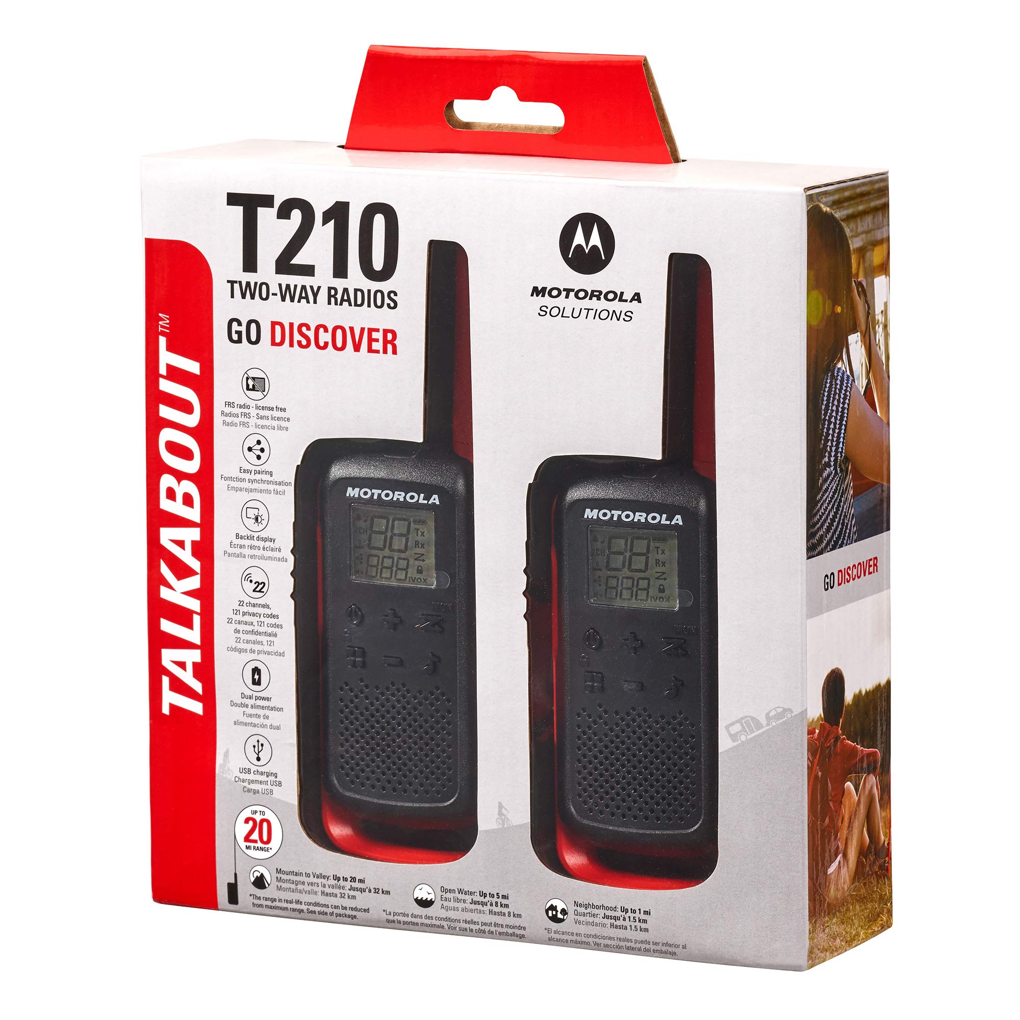 Foto 3 pulgar | Radios Bidireccionales Motorola Solutions T210 Talkabout Frs 20km - Venta Internacional.