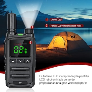 Foto 3 | 2 Radios Walkie Talkie Usb Recargable 16 Canales 5km Eo Safe Imports Esi-19716 Negro