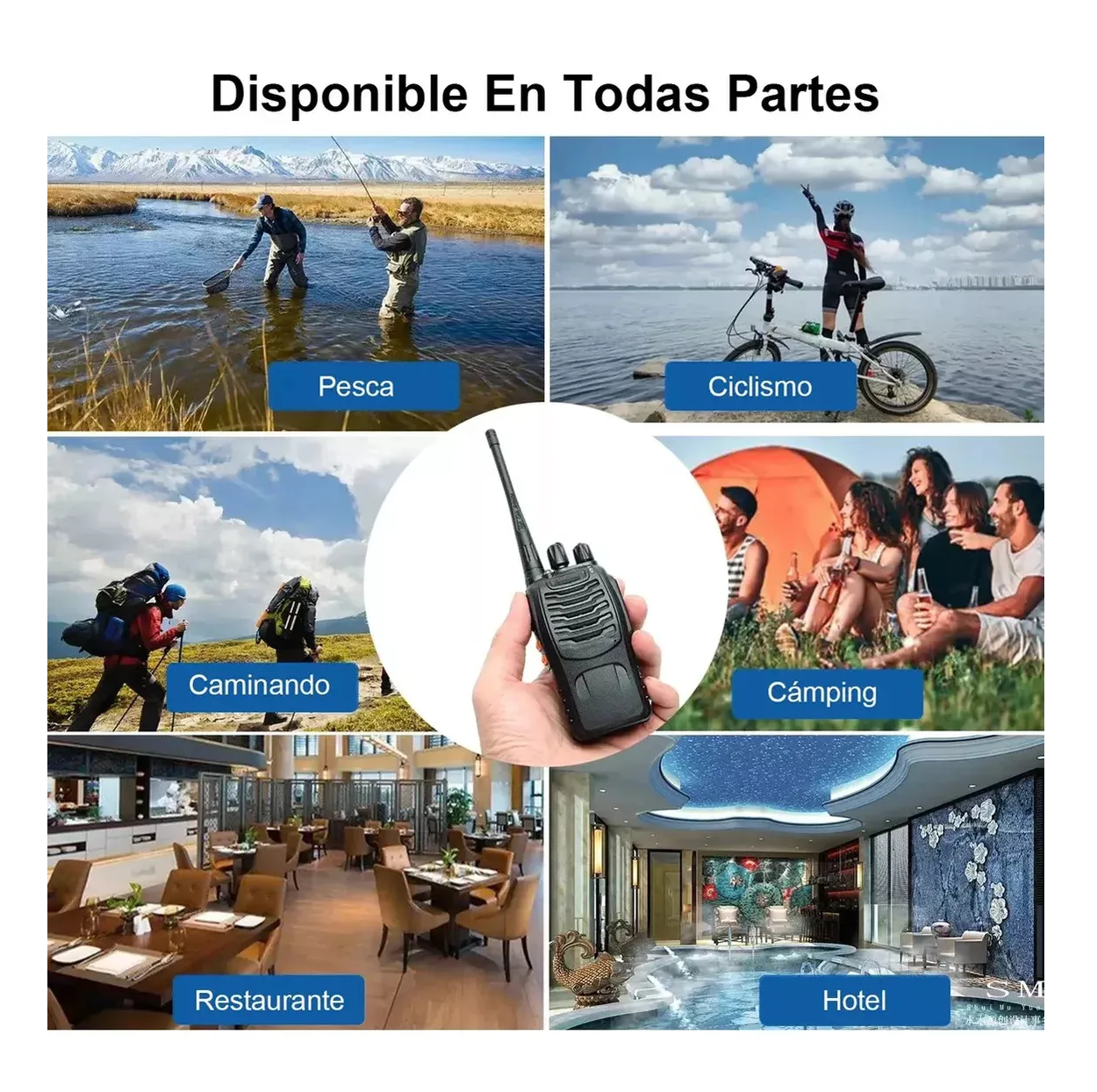 Foto 5 | Radios Walkie Talkies Manos Libres Negro 4 Piezas