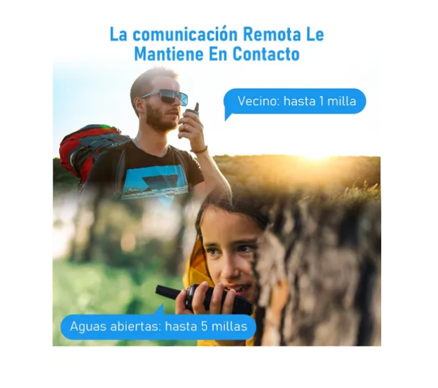 Foto 4 pulgar | 2 Radio Walkie Talkies Usb Recargable Mini 5km 16 Canales