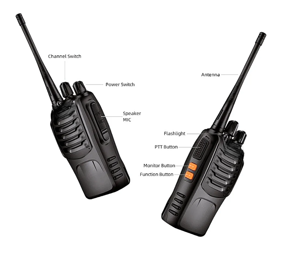 Foto 3 pulgar | 2 Radios -888s Walkie Talkie Uhf Manos Libres 2 Vias